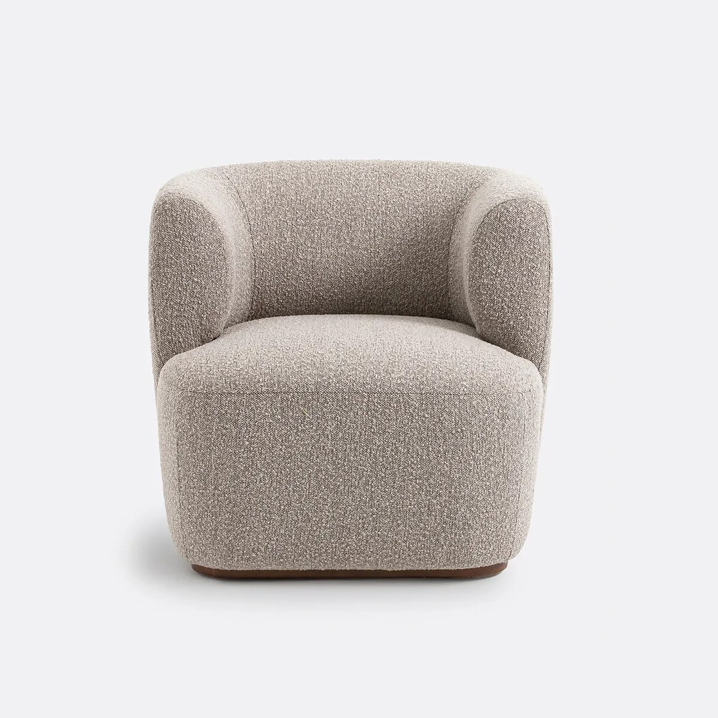 Fauteuil in bouclé stof, Nidou