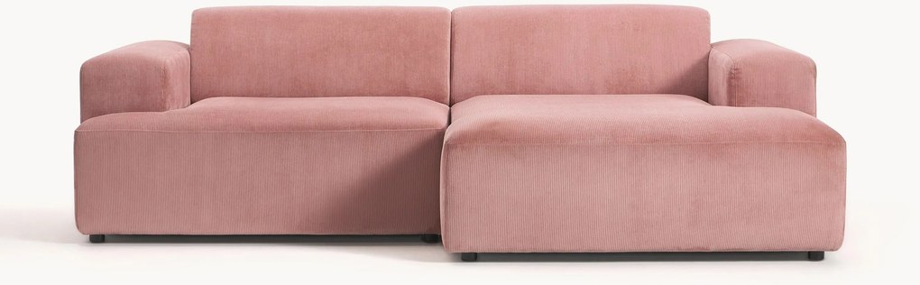 Corduroy hoekbank Melva (3-zits)