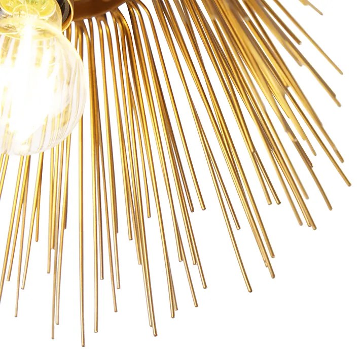 Art Deco plafondlamp goud met lichteffect - Broom