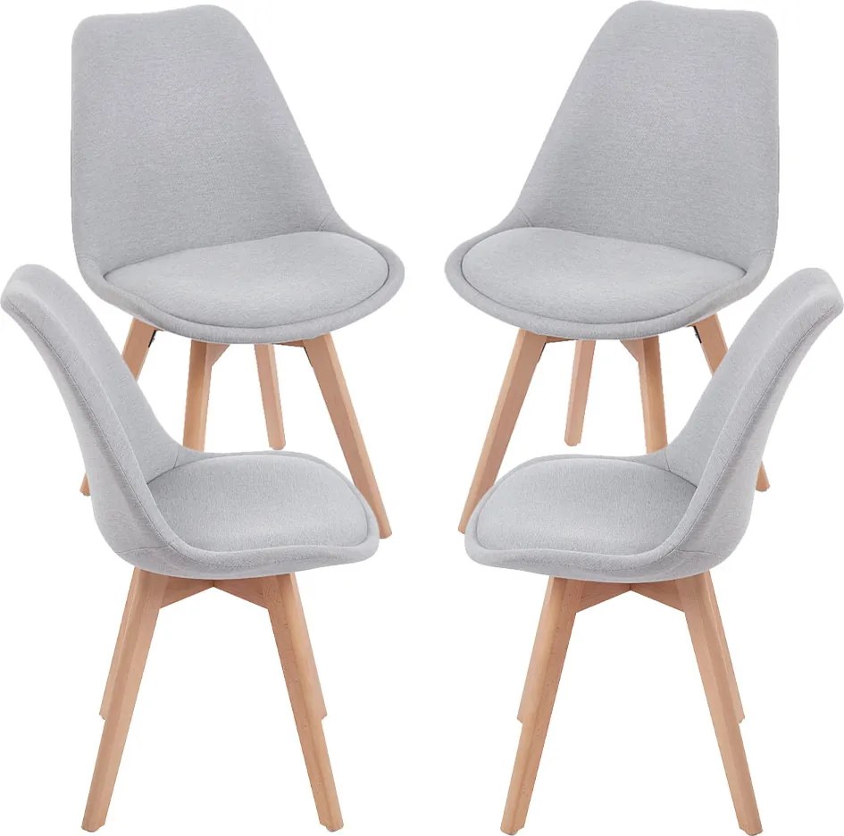 Set 4 Synk Stoffen Stoelen