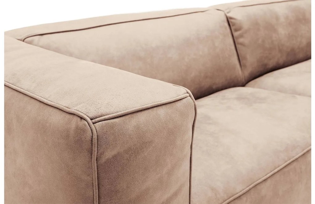 Goossens Bank Calvin beige, micro leer, 2-zits, modern design