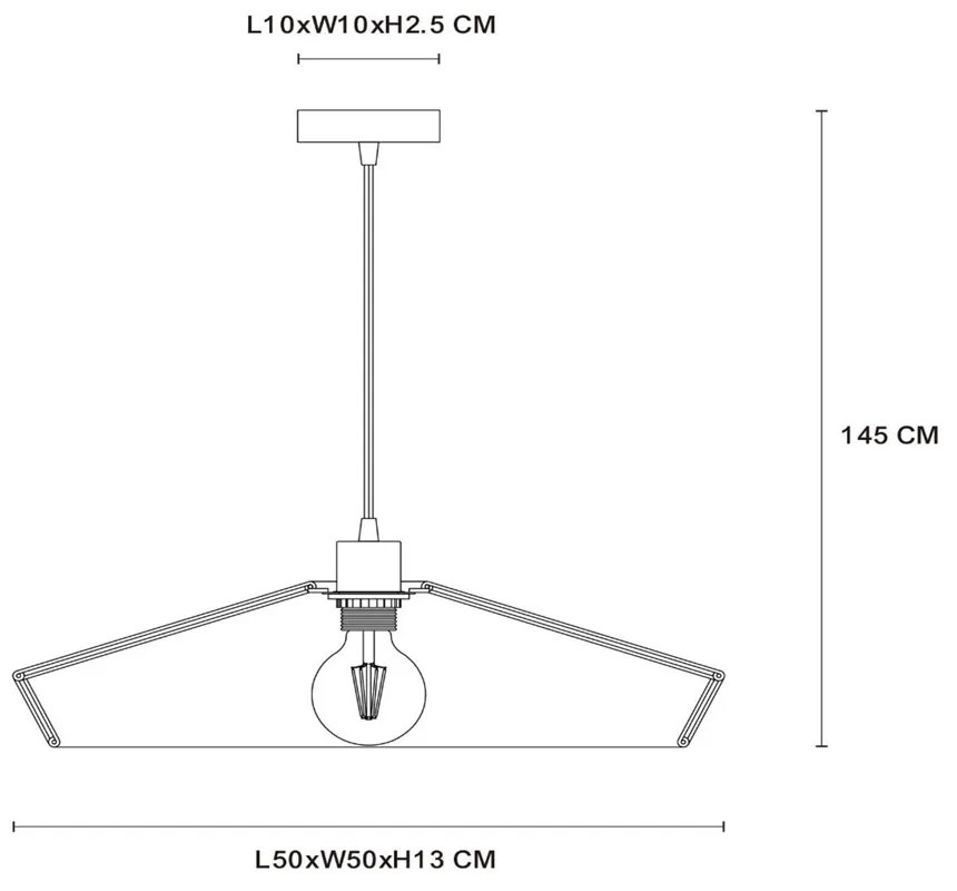 Lucide Yunkai hanglamp 50cm E27 rotan