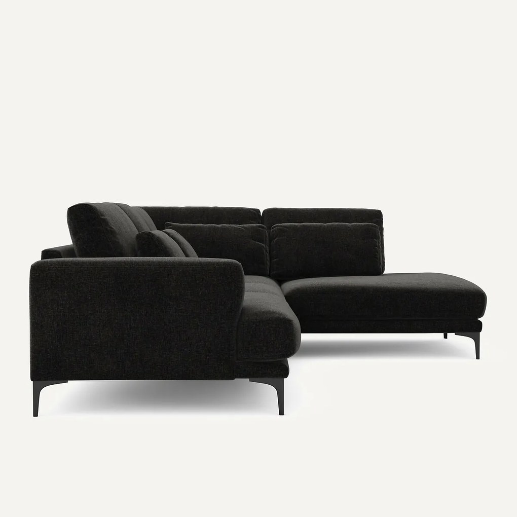 Hoekbank rechts in chenille fluweel, Marsile