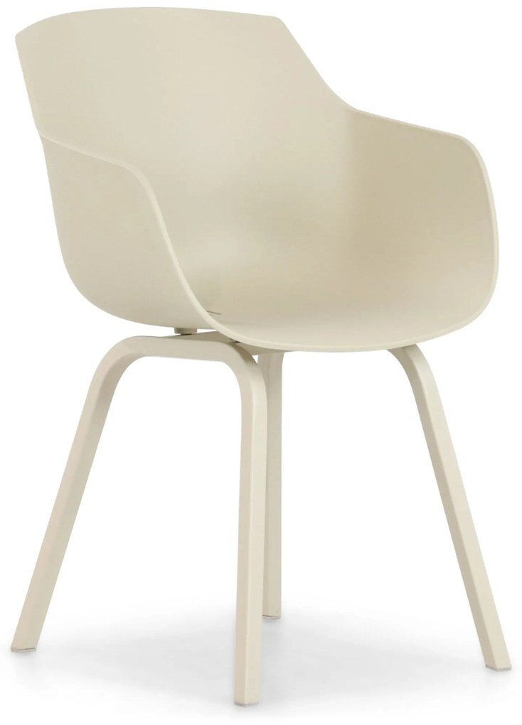 Tuinset 6 personen 260 cm Kunststof Taupe Lifestyle Garden Furniture Salina/San
