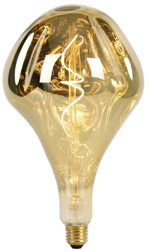 Hanglamp goud 2-lichts incl. LED spiegel goud dimbaar - Cava Luxe Modern Minimalistisch E27 rond Binnenverlichting Lamp