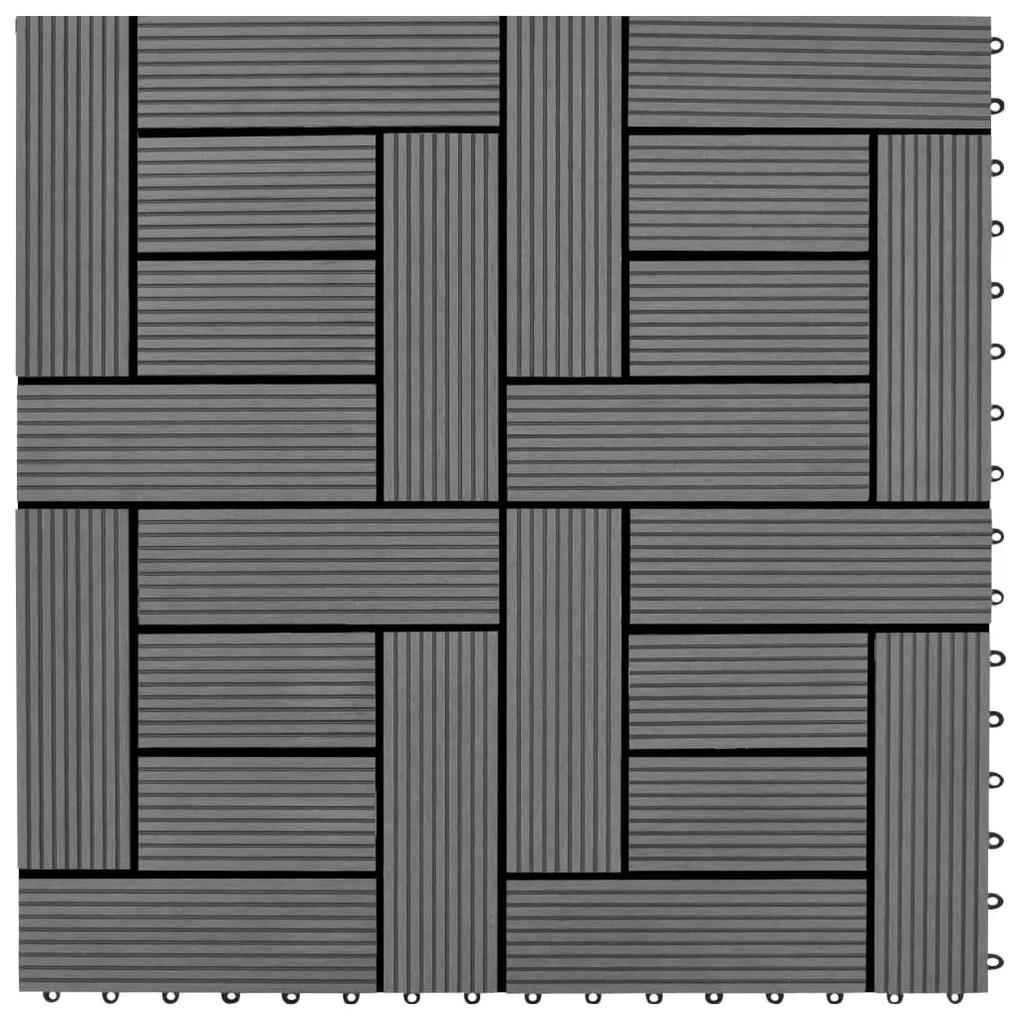 vidaXL Terrastegels 11 stuks 30 x 30 cm WPC 1 m2 (grijs)