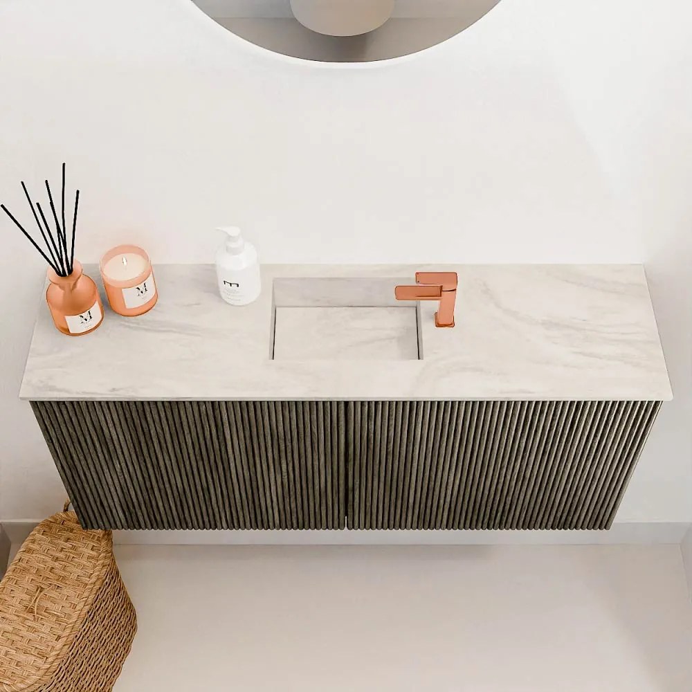 Mondiaz Joya DLux 90cm toiletmeubel shadow met wastafel faye midden 1 kraangat ostra