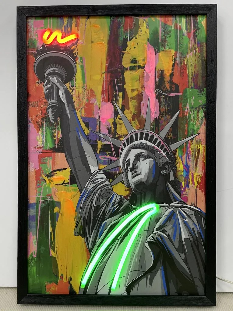 Neon Art Liberty Statue