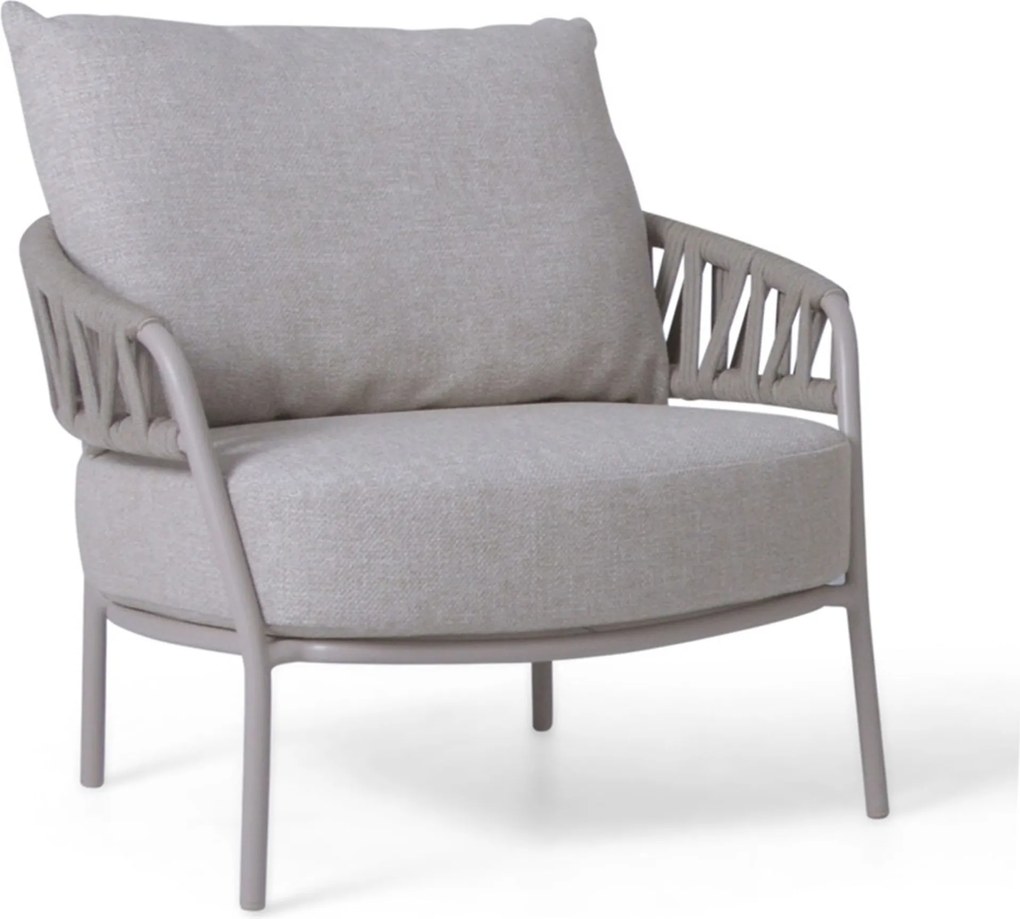 Stoel en Bank Loungeset 5 personen Rope Taupe  4 Seasons Outdoor Calma/Fire