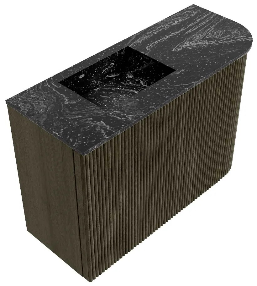 Mondiaz Joya DLux 60cm toiletmeubel ronding rechts shadow met wastafel faye links 1 kraangat lava