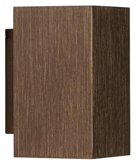 Moderne wandlamp donkerbrons vierkant 2-lichts - Sandy