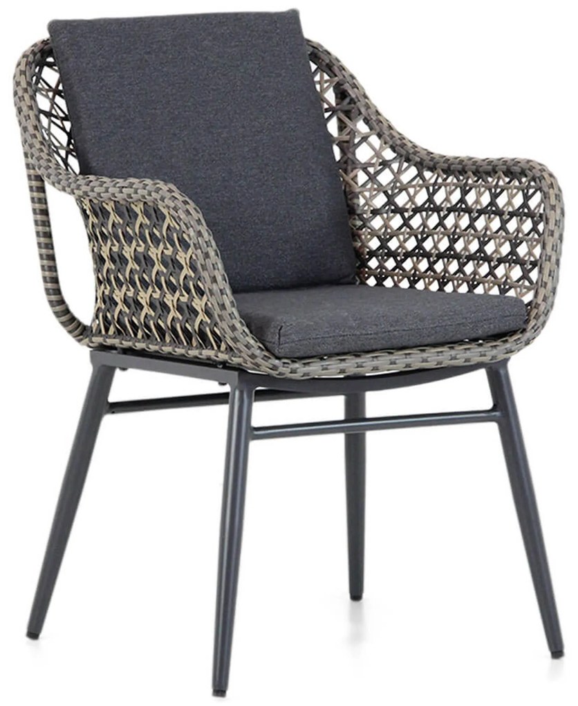 Tuinstoel Wicker Taupe-naturel-bruin Lifestyle Garden Furniture Dolphin mixed black/taupe