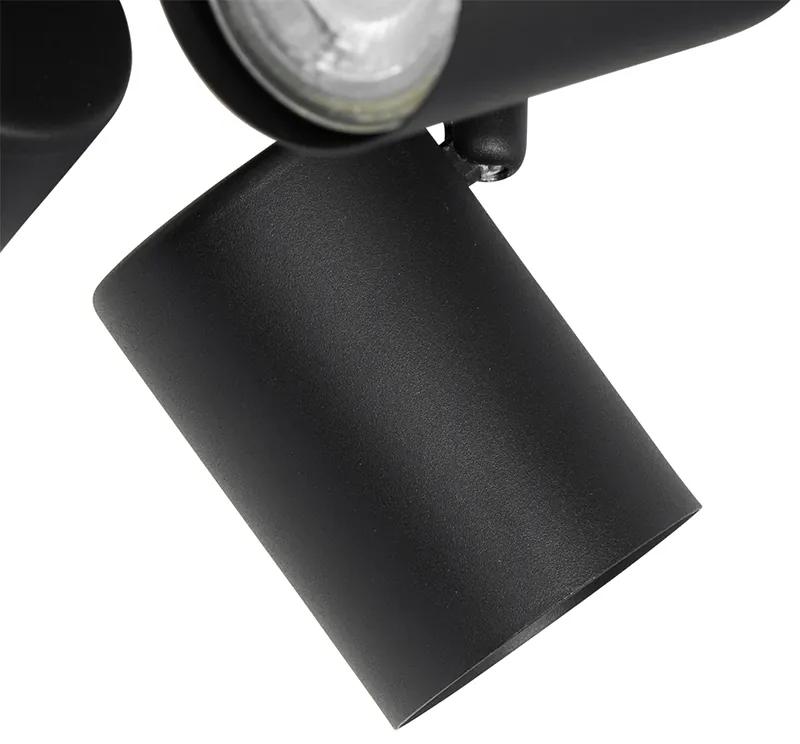 Moderne plafondlamp zwart 4-lichts verstelbaar vierkant - Jeana Modern GU10 Binnenverlichting Lamp