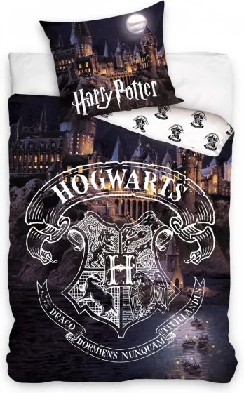 Dekbedovertrek Hogwarts-logo 140 x 200 cm
