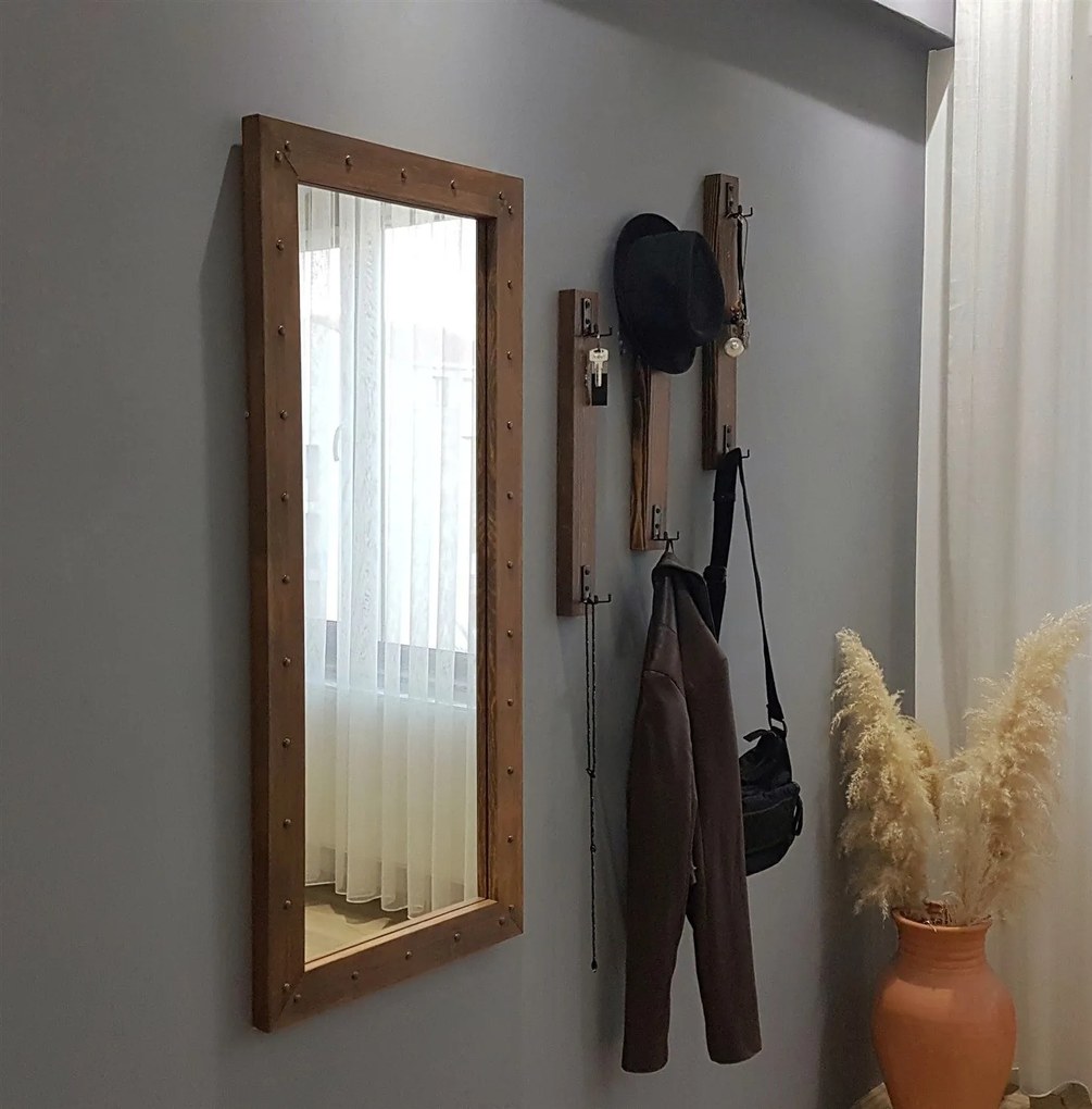 Wandspiegel Fitzwalter met kapstokken | Hannah Home