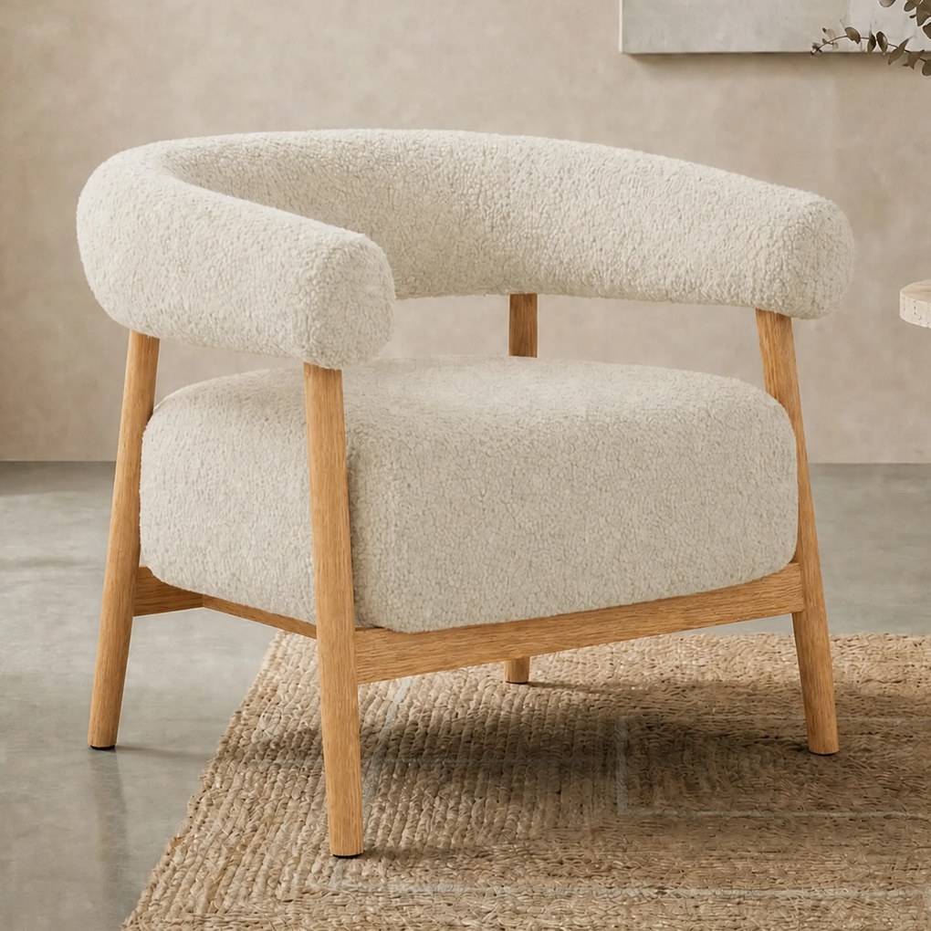 Fauteuil Eiken Frame Beige