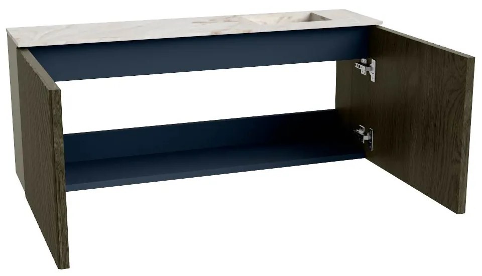 Mondiaz Joya DLux 100cm toiletmeubel shadow met wastafel faye rechts 1 kraangat frappe