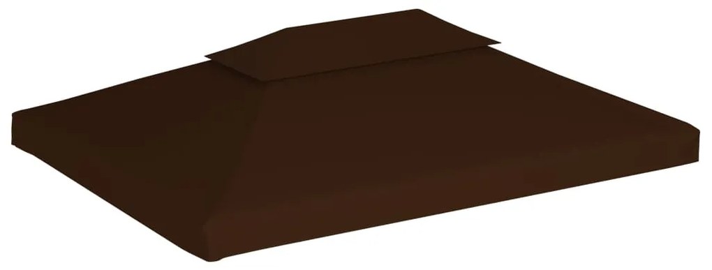 vidaXL Prieeldak 2-laags 310 g/m² 4x3 m bruin