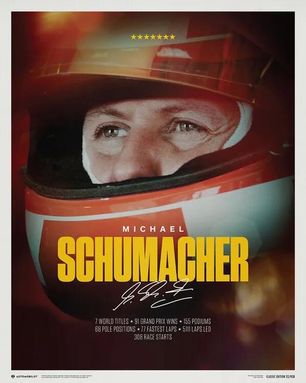 Michael Schumacher - Keep Fighting - 2023 Kunstdruk, (40 x 50 cm)