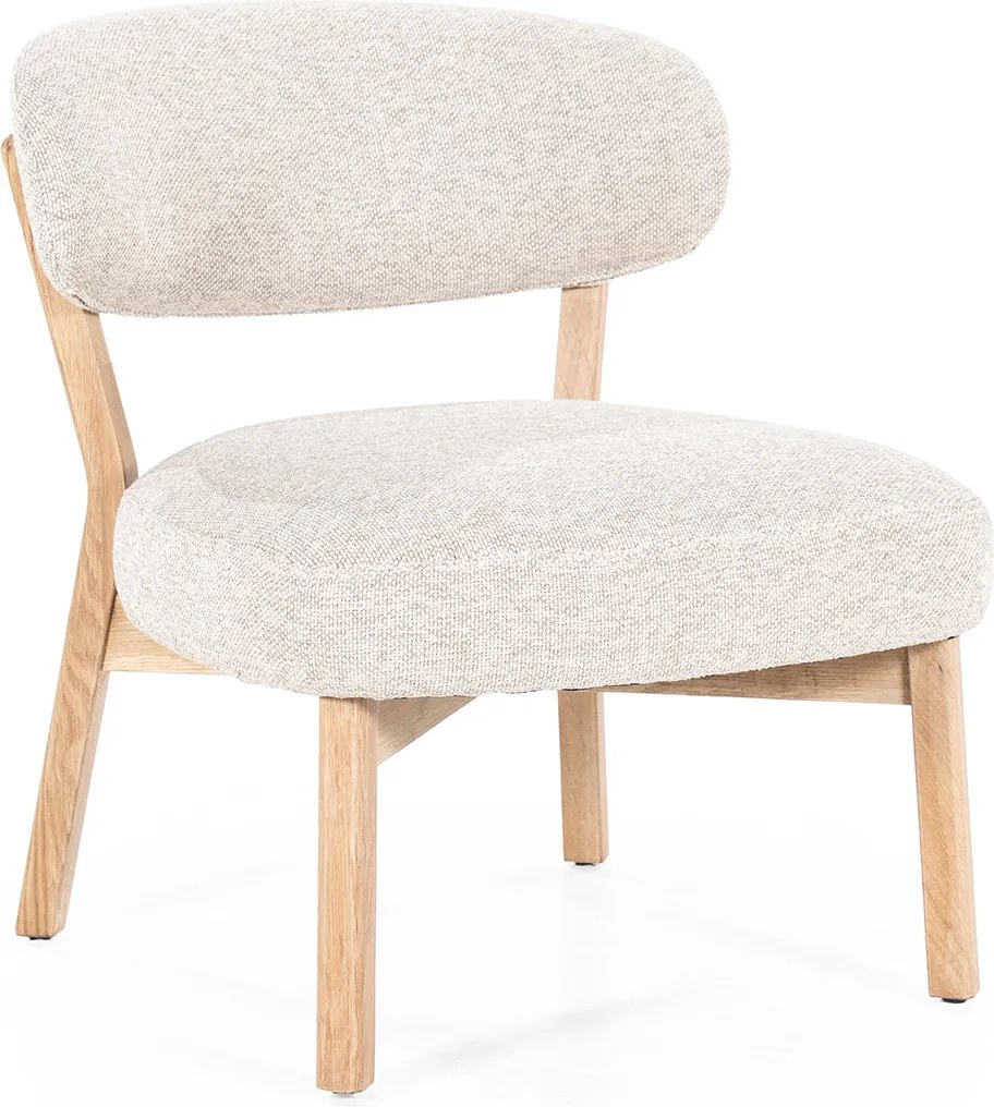 Eleonora Mikky Design Fauteuil Eiken En Taupe Stof