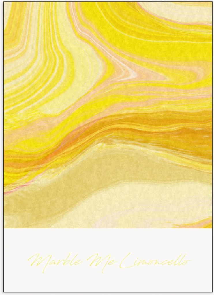 Ingelijste digitale print Marble Me Limoncello