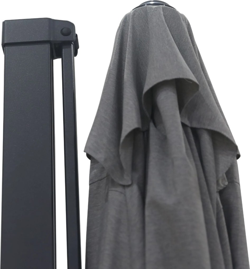 Zweefparasol  2.6x3.5m Concrete (excl. voet) Grijs-antraciet Camello Luna