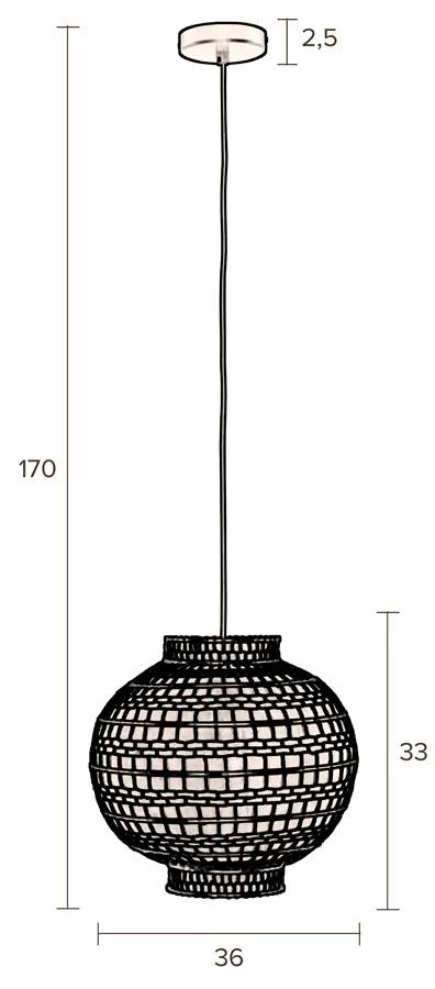 Dutchbone Ming Round Lampion Hanglamp 35 Cm