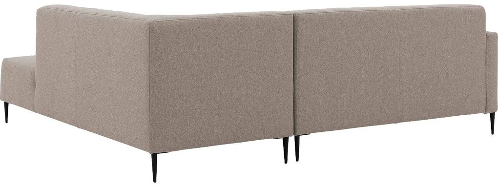 Goossens  Key West grijs, stof, 2,5-zits, modern design met ligelement rechts