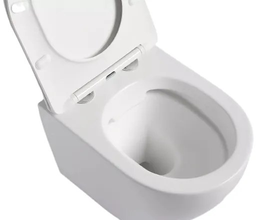 Lambini Design Kala hangend randloos toilet met softclose zitting wit mat