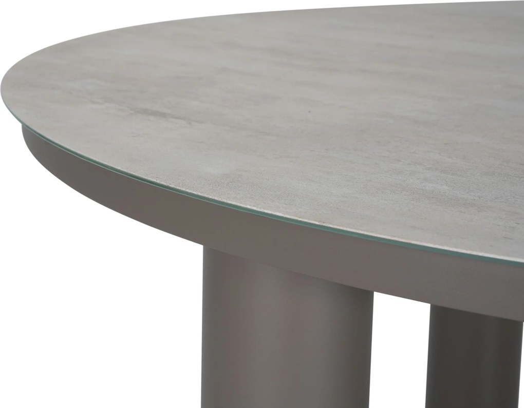 Tuinset Ronde Tuintafel 6 personen 150 cm Rope Taupe Coco Viento/Arancia