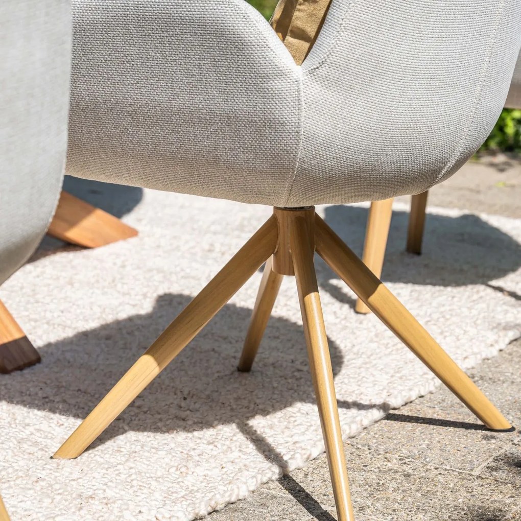 Garden Impressions Amalia tuinstoel draaibaar -light teak look - valley sand