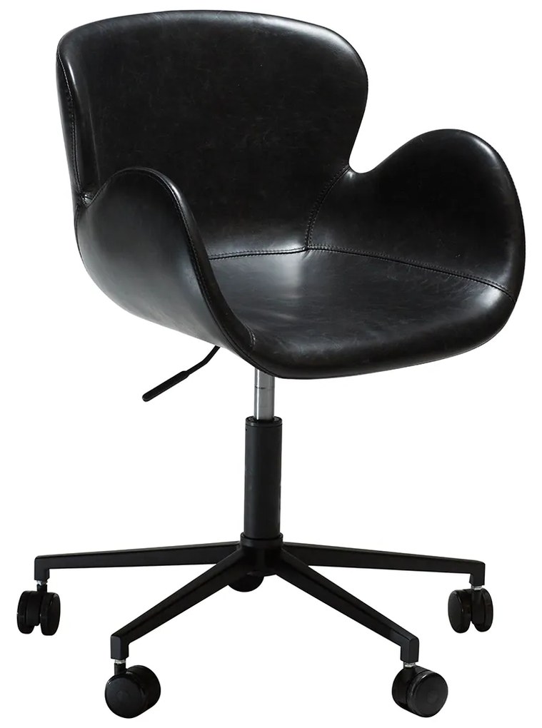Dan-Form Gaia Design Bureaustoel Met Armleuning Zwart Kunstleer