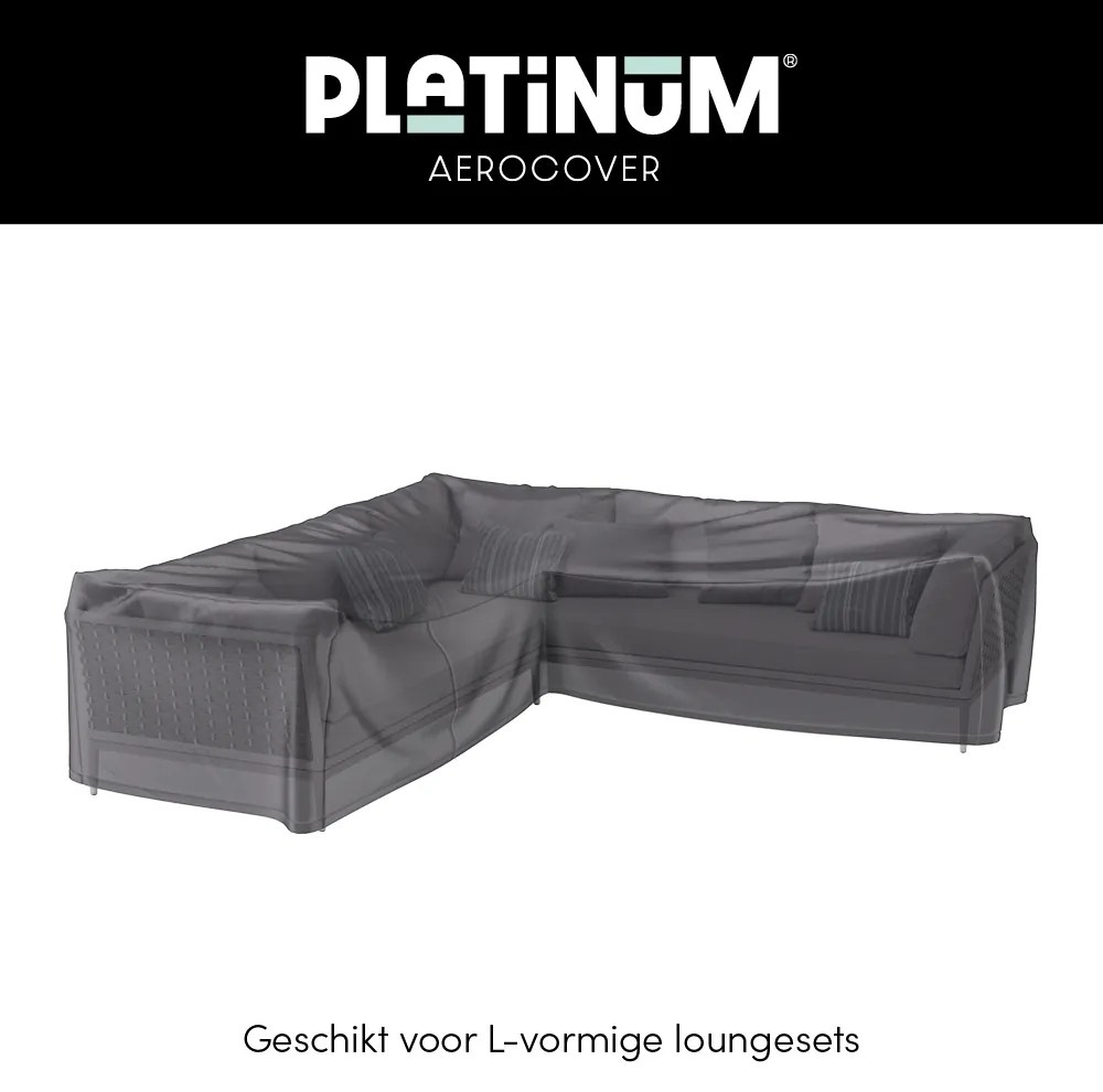 Platinum Aerocover loungesethoes L-vorm 325x325 cm.