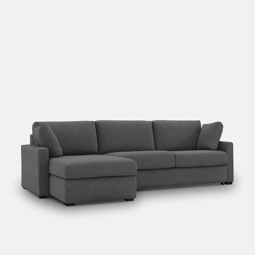 Hoekbank, omvormbaar, 4 zits, in polyester, Premium HR-schuim, TIMOR