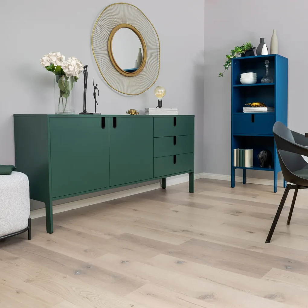 Tenzo Uno Modern Dressoir Met Lades Groen - 171x46x86cm.
