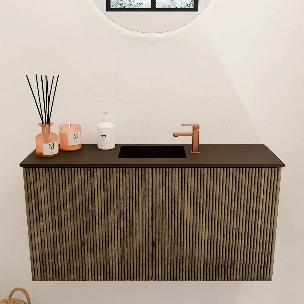Mondiaz Joya 80cm toiletmeubel dusk met wastafel faye midden 1 kraangat urban