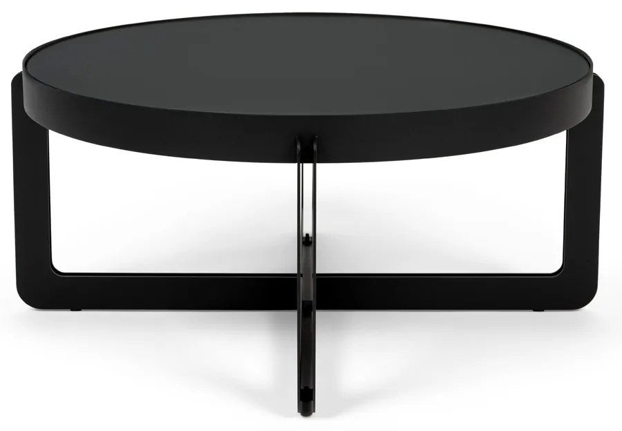 Zuiver Centre Round Black Ronde Design Salontafel Zwart - 68 X 68cm.