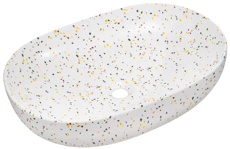 Comad Lili waskom 60x42cm mat terazzo