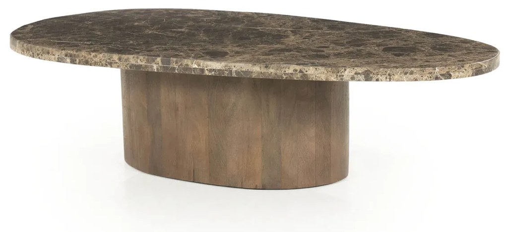 Eleonora Bradley Marmeren Salontafel Organische Vorm - 120 X 75cm.