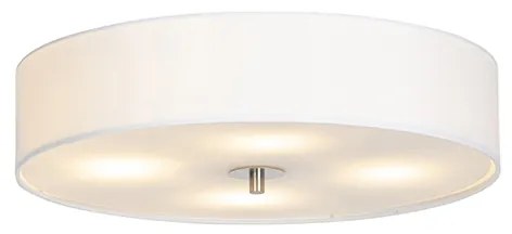 Landelijke plafondlamp wit 50 cm - Drum