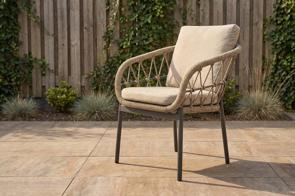 Julia dining tuinstoel - Antraciet