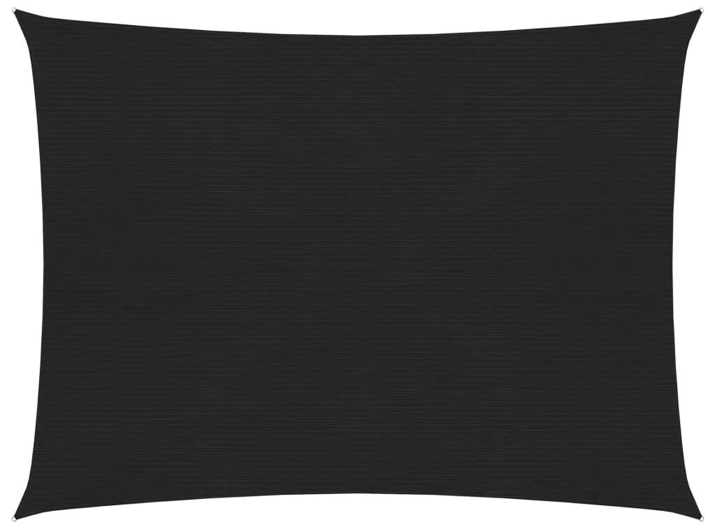 vidaXL Zonnezeil 160 g/m² 3,5x4,5 m HDPE zwart