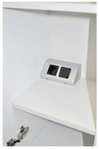 Inbouw / opbouw contactdoos en schakelaar zilvergrijs
