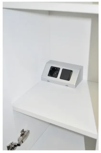 Inbouw / opbouw contactdoos en schakelaar zilvergrijs