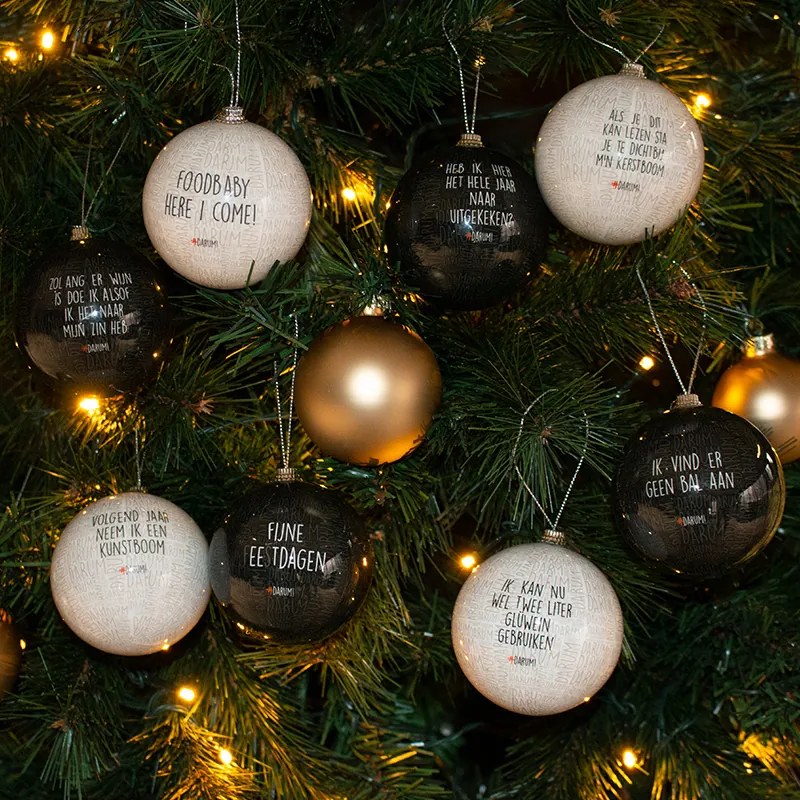 #DARUM! #DARUM! Kerstballen - Set van 8