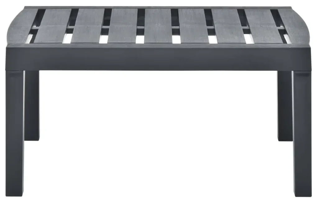 vidaXL Tuintafel 78x55x38 cm kunststof antracietkleurig