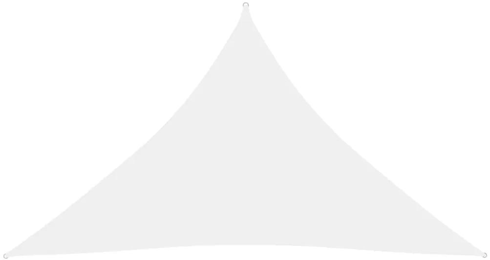 vidaXL Zonnescherm driehoekig 3,5x3,5x4,9 m oxford stof wit