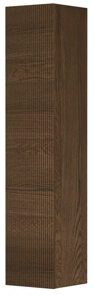 INK Badkamerkast - 36x37x169cm - 1 deur - verticaal gefreesd - eiken Massief eiken chocolate 1259576