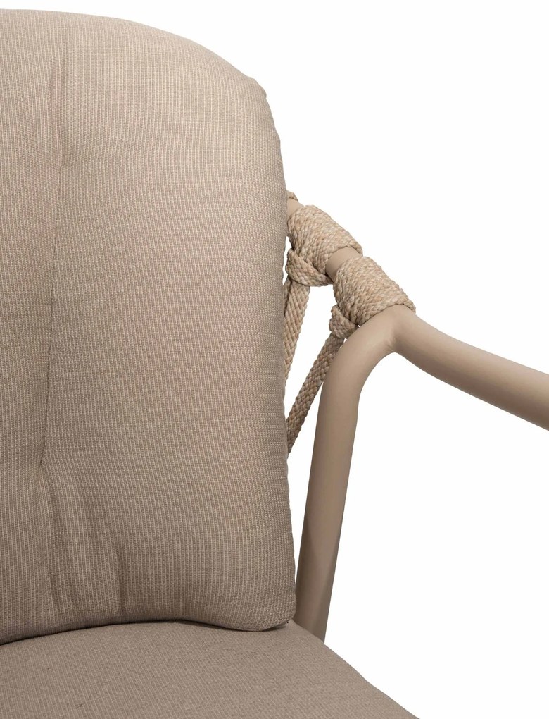 Taste by 4 Seasons Manitoba tuinset latte met Prado tuintafel latte teak blad Ø 160 cm SALE Tuinset taupe weerbestendig