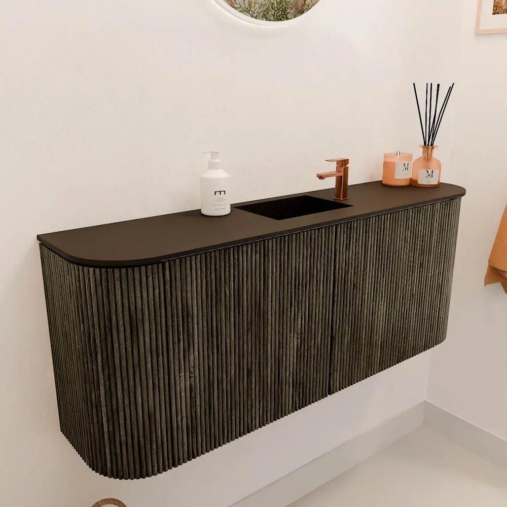 Mondiaz Joya 105cm toiletmeubel ronding links/rechts shadow met wastafel faye midden 1 kraangat urban